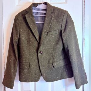 Class Club Boy Size 10/12 Forest Green Speckled Blazer